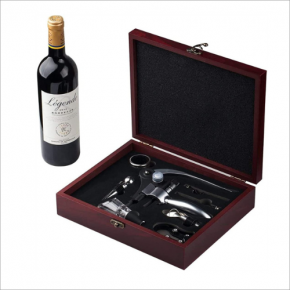 8 Pieces Manual Red Wine Bottle Opener with Classic Wood Case